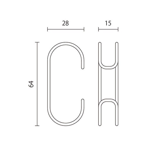 AP−3018B Cフック 黒 2個入