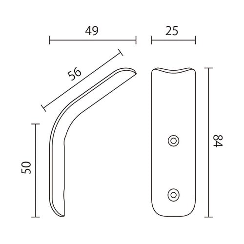 AP−3021B Rフック 黒 4個入