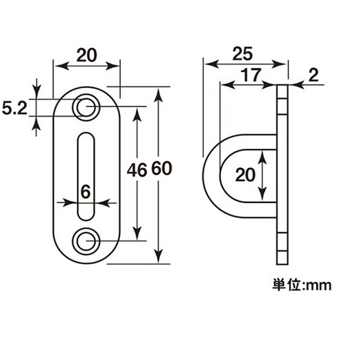 11163 ステンレスパッドアイ 6mm