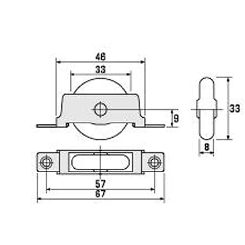 17340 精密防音戸車 NV33N−R