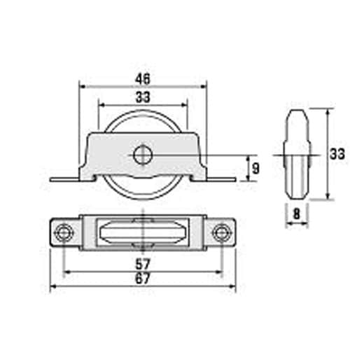17341 精密防音戸車 NV33N−V