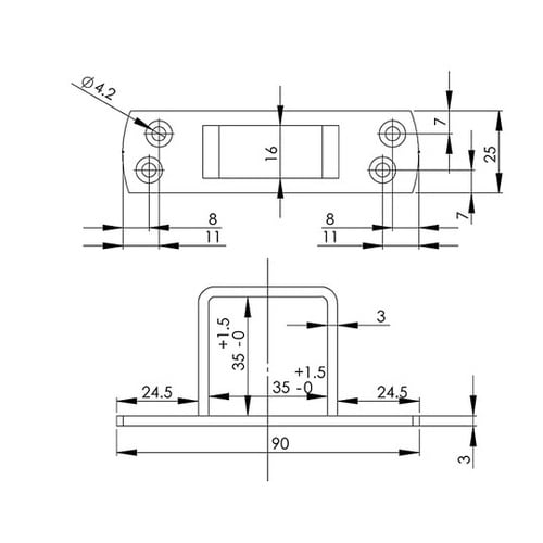 32119 ユニクロ座付貫抜通 35mm