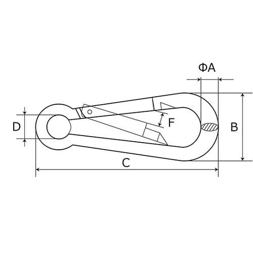 15−421 スプリングフックつや消し黒