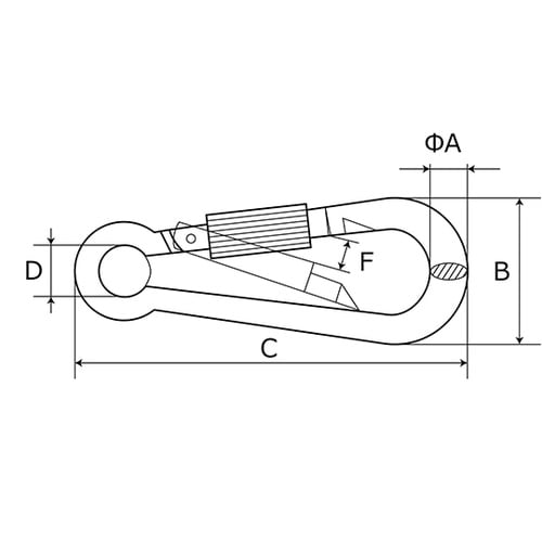 15−425 ロック付スプリングフック