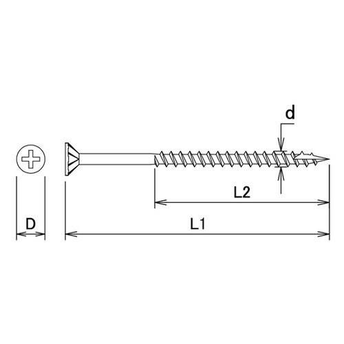 小箱 軸細コーススレッドBK 3.8x6