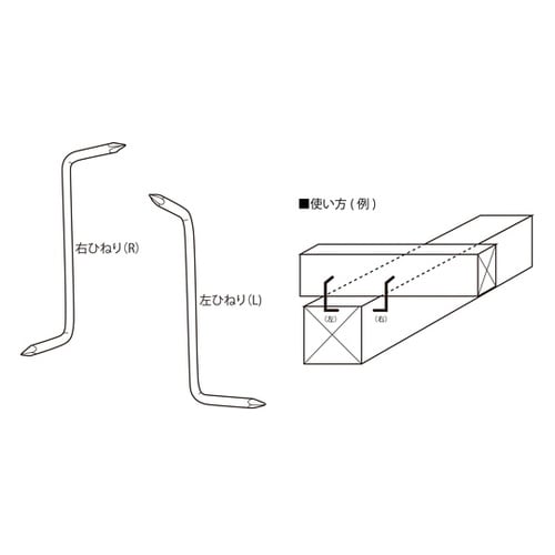 ユニクロ 手違いかすがい R(右)5X1