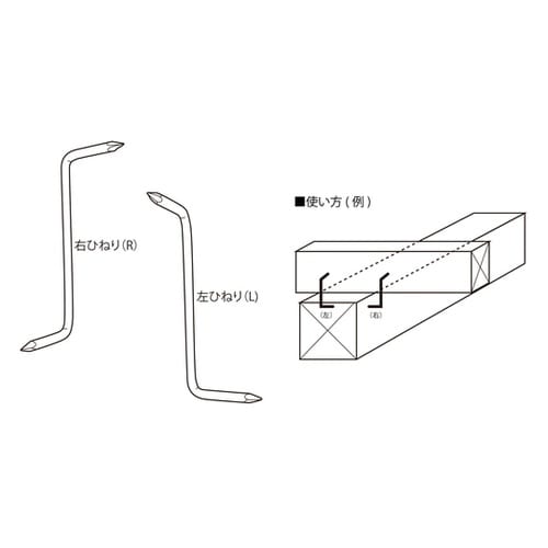 ユニクロ 手違いかすがい R(右)5X1