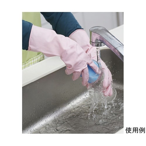 217S 天然ゴム手袋 ピンク S