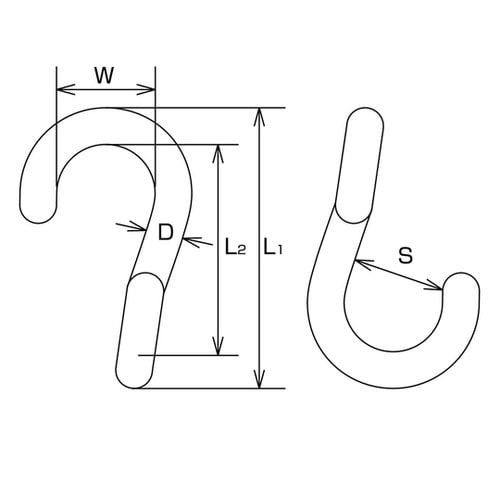 B1334 ステンレス Sカン ツイスト