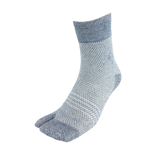 AG243 絹綿メッシュ 指付ソックス