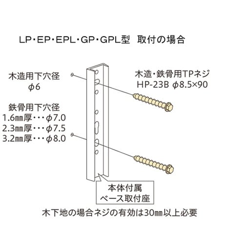 HP−23B 直付パーツ(木造鉄骨用)