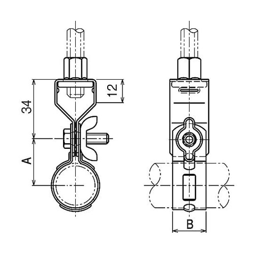 S−SB75C電線管用吊バンドステンレス