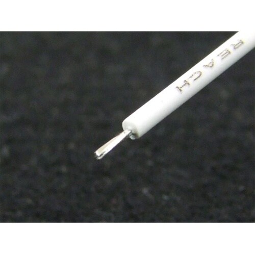 QI片端圧着済ワイヤー 450mm 白