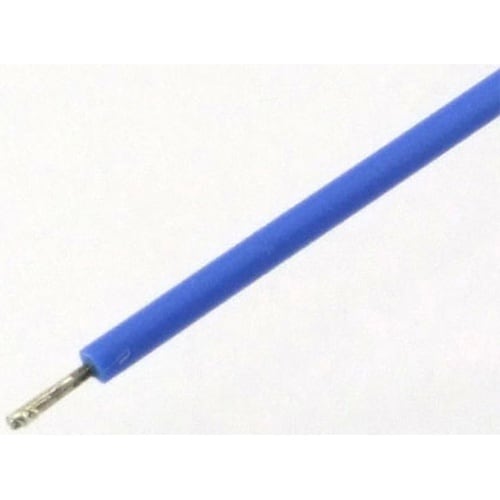 QI片端圧着済ワイヤー 450mm 青