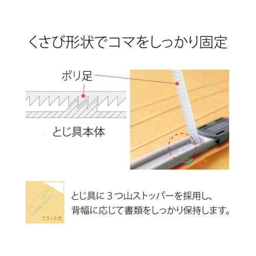 フラットファイル 厚とじ500 A4−E