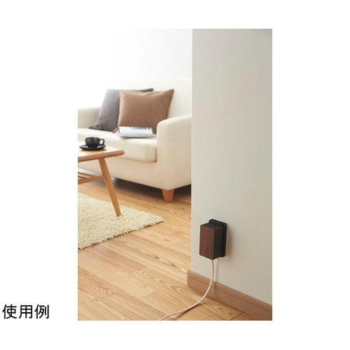 コンセントガード ウッディ ブラック 3
