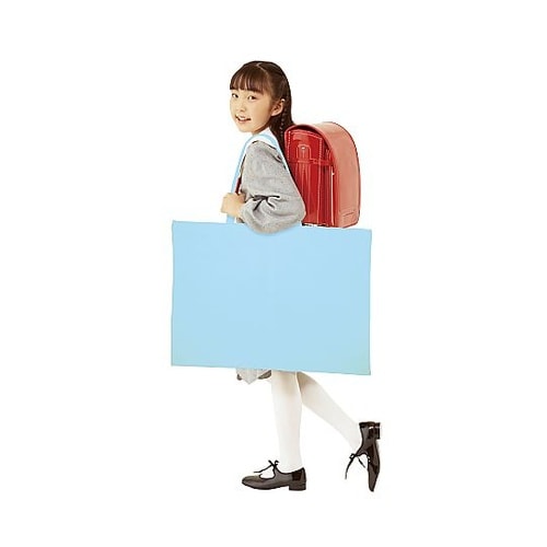 作品バック不織布製 大 水色(チャック付