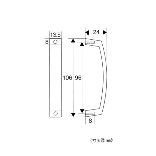 スクエアハンドル 100mm サテンシル