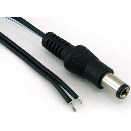 片端DC3.1φプラグ付きケーブル 1.