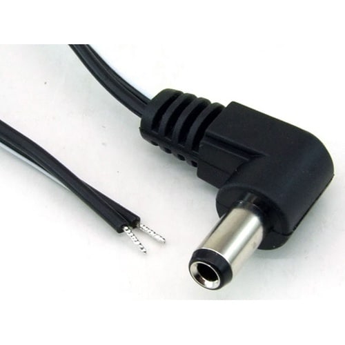 片端L型DC2.5φプラグ付きケーブル