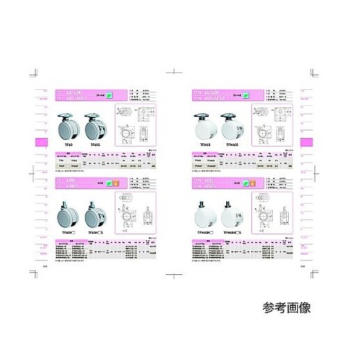 双輪キャスター φ60 自在ストッパー付