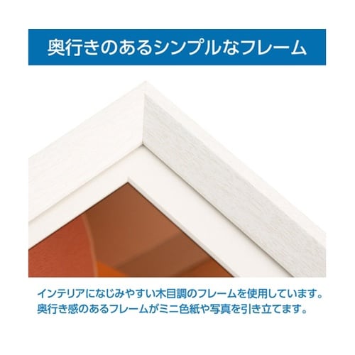 ミニ色紙額 ホワイト FWMSG−01W