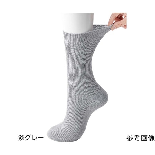 紳士足首ゆったりソックス 淡グレー 24