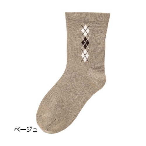 紳士毛混足首ゆったり名前の書けるソックス