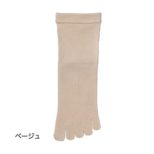 婦人しめつけ解消5本指ソックス ベージュ