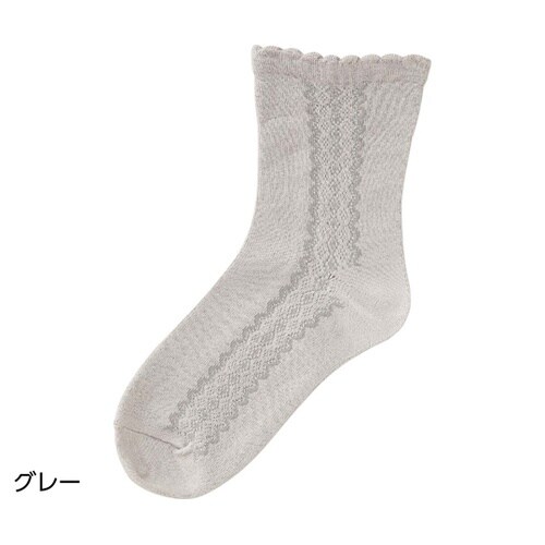 婦人名前の書けるサイドレース柄シルク入ソ