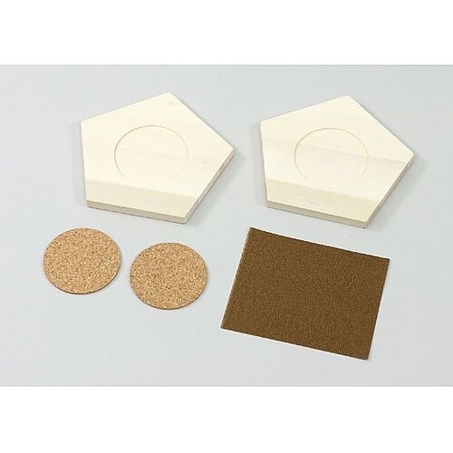 五角コースター(2枚組) 13415