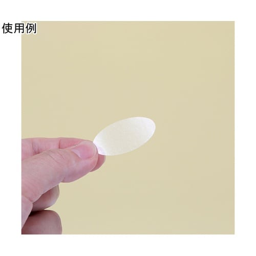 タックラベル 透明 楕円 18x35mm