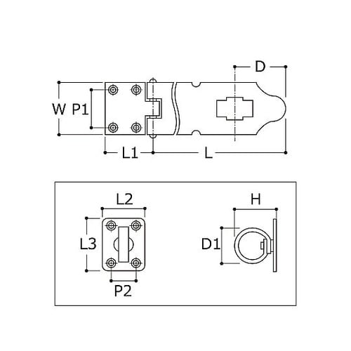 ストロング掛金 45mm VD−056