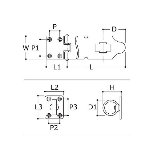 ストロング掛金 75mm VD−058