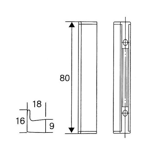 リベルタハンドル 80mm マットブラッ