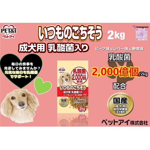 いつものごちそう 成犬用 乳酸菌 2kg