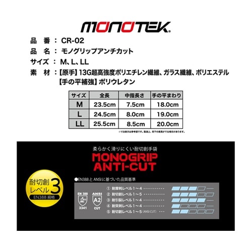 グローブ アンチカットグローブ M CR