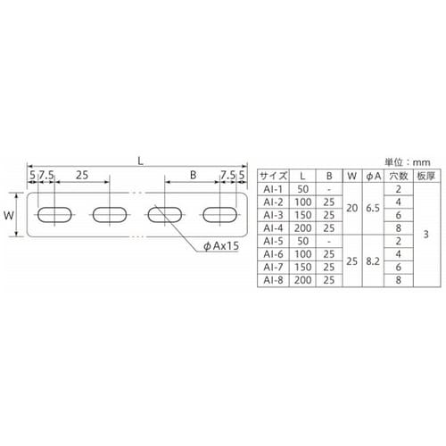 アルミステーI AI−4200mm 5個