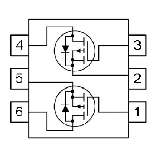 MOSFET 2P−CH 20V 2.3