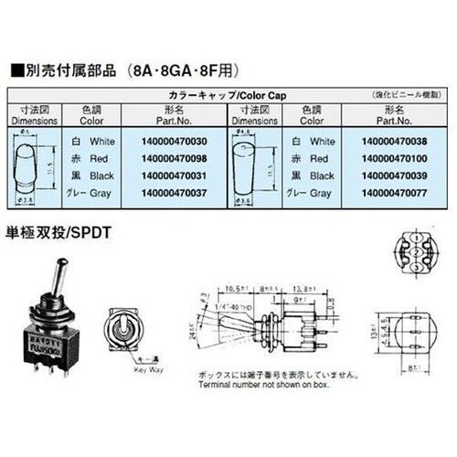 スタンダードトグルスイッチ 8A1022