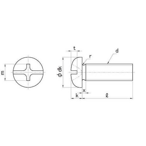 クローム(+−)ナベ小ネジ 3×6 (2