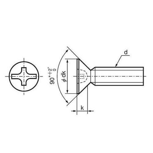 三価ホワイト(+−)サラ小ネジ 3×8