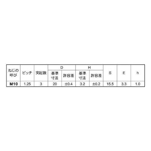 ウエルドBT(突起3(細目P=1.25