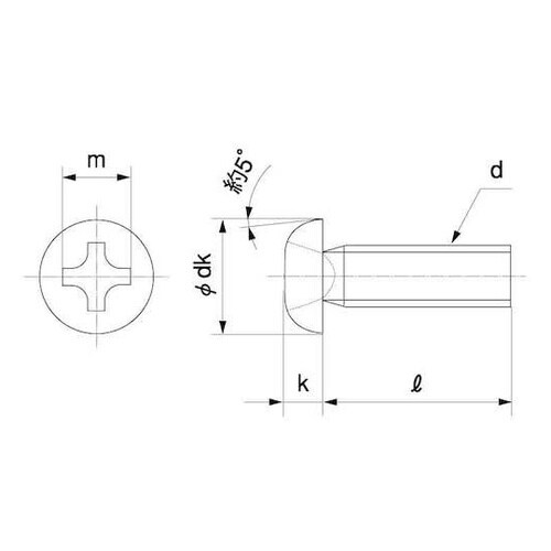 三価ホワイト(+)ナベ小ネジ小袋100入