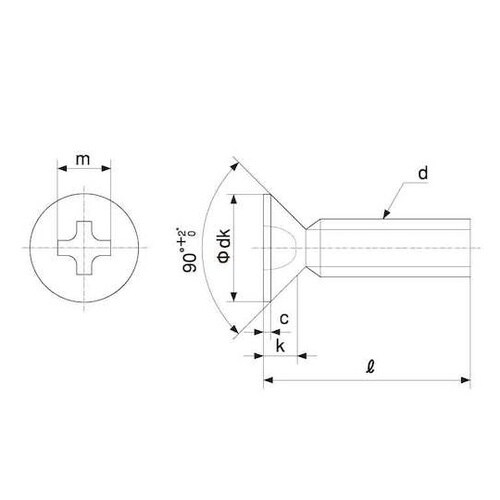 三価ホワイト(+)サラ小ネジ小袋100入