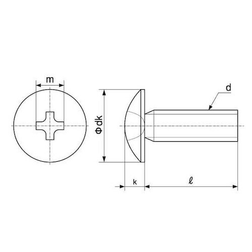 三価ホワイト(+)トラス小ネジ小袋100
