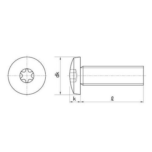 三価ブラックTRXバインド小ネジ(T20