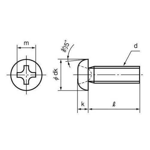 ニッケルBS(+)ナベ小ネジ 3×40