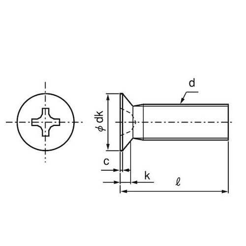 BKステン(+)サラ小ネジD5 小頭 3