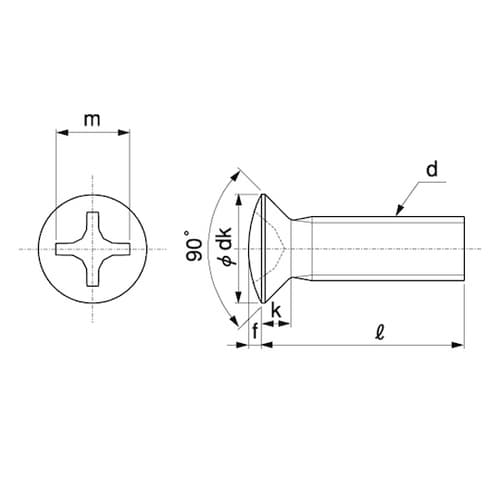頭部ホワイトステン(+)丸皿小ネジD6
